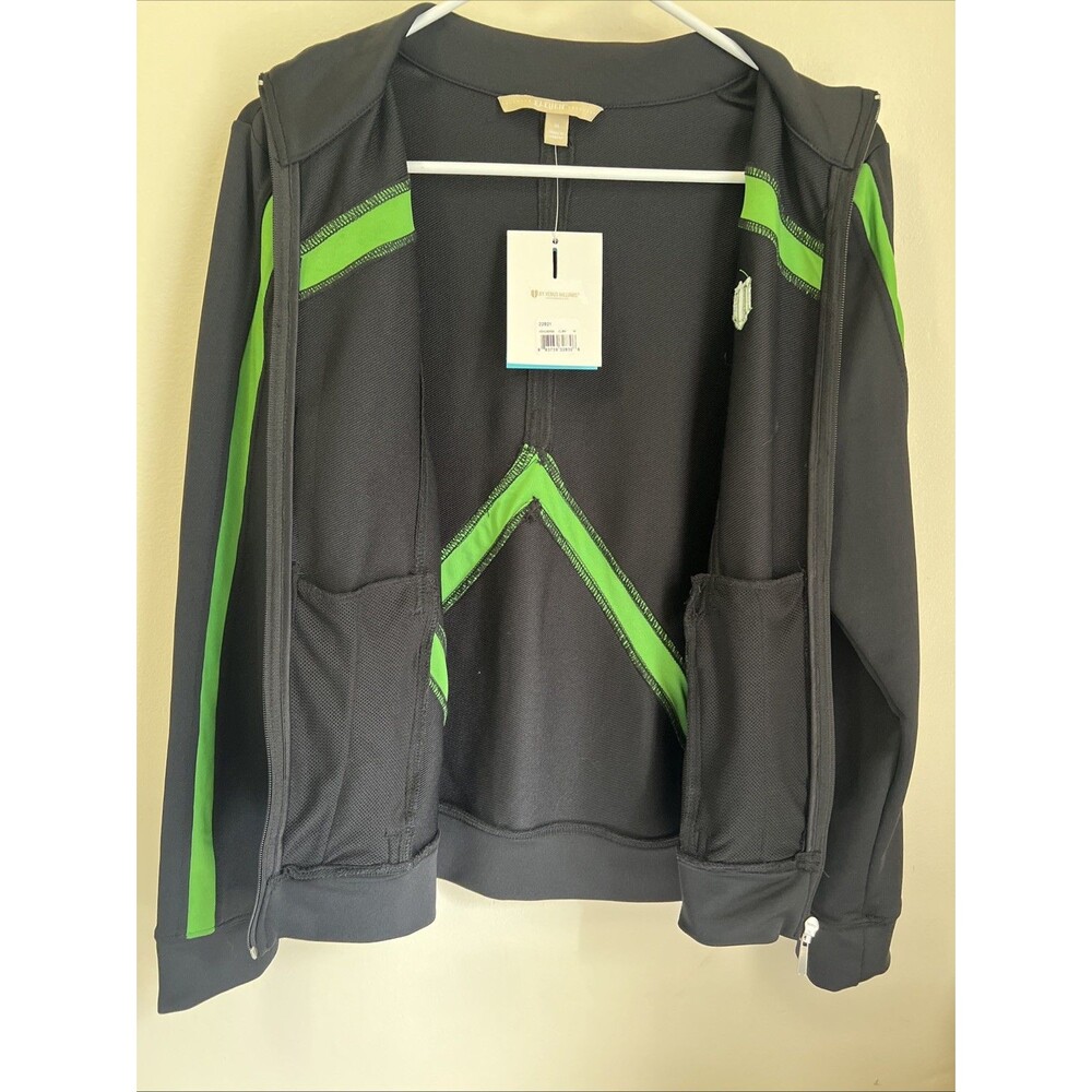 Eleven‎ By Venus Williams Women’s Medium Track Jacket Activewear Green & Black - Picture 12 of 12